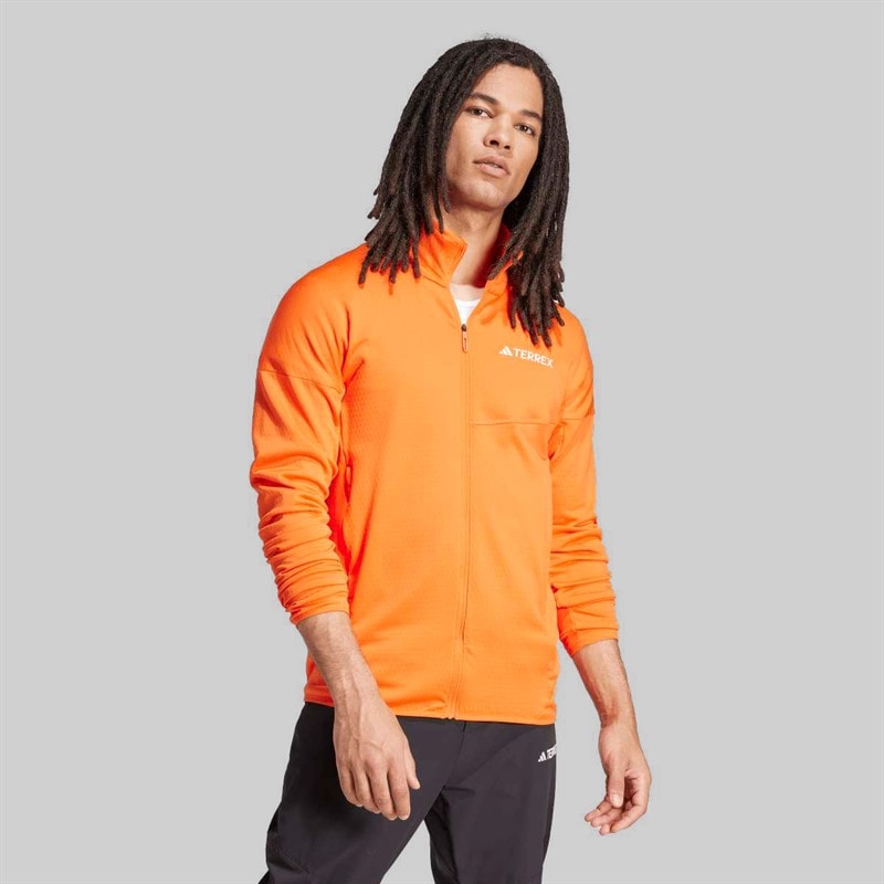 Herre terrex xperior climawarm fleecejakke med fuld lynlås Semi Impact Orange - Billede 4
