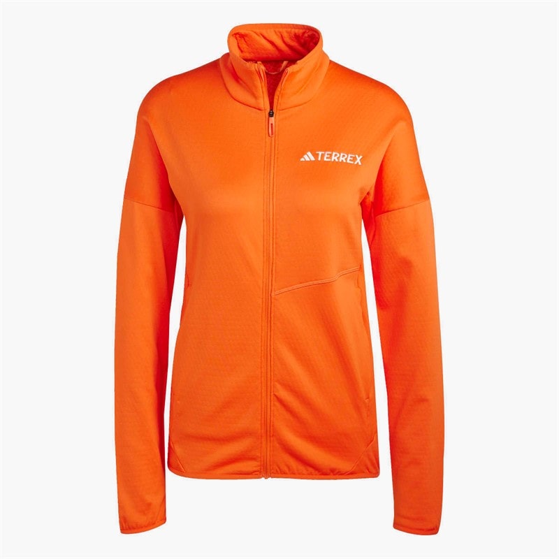 Dame terrex xperior climawarm fleecejakke med fuld lynlås Semi Impact Orange - Billede 1