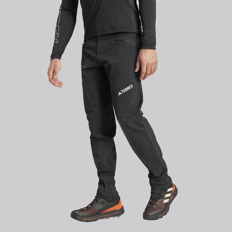 Herre terrex techrock børstede softshell trackbukser Sort - Billede 1