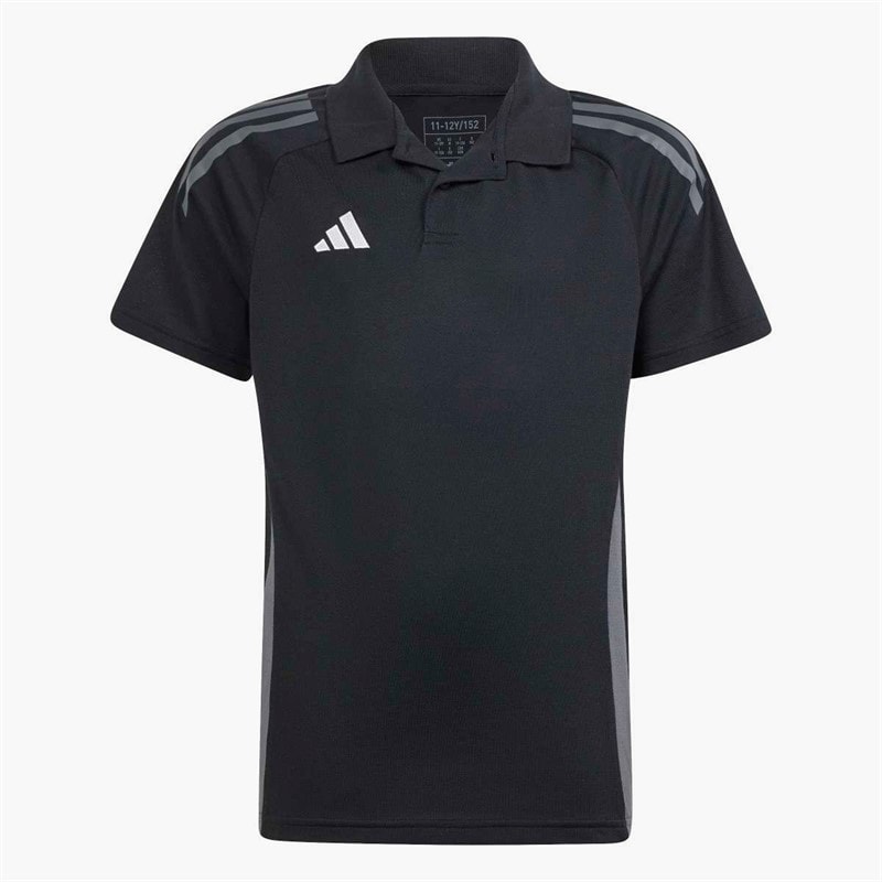 Junior Drenge tiro 24 konkurrence polo-shirt Sort/Team Dunkelgrau - Billede 1