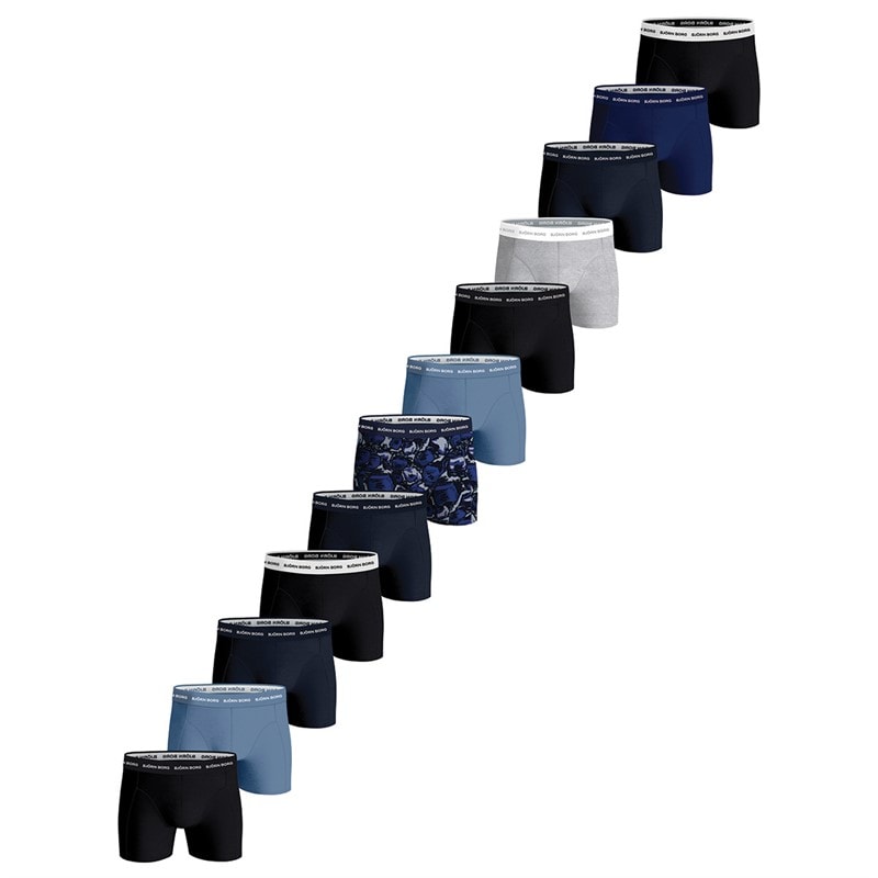 Herre tolvpak bomuld stretch boxershorts Multipack 3 - Billede 1