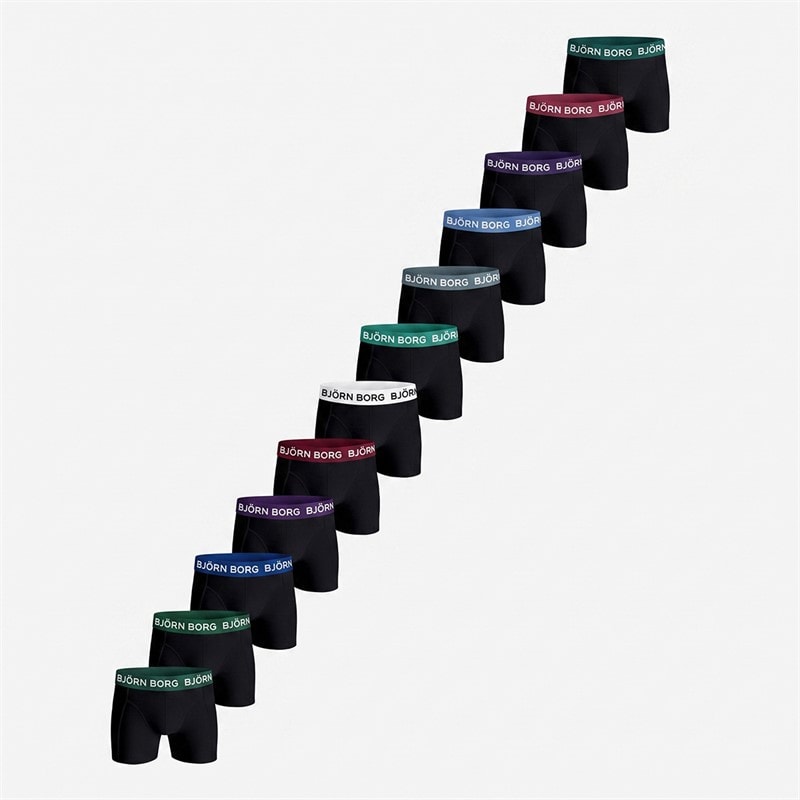 Herre tolvpak bomuld stretch boxershorts Multipack 1 - Billede 1
