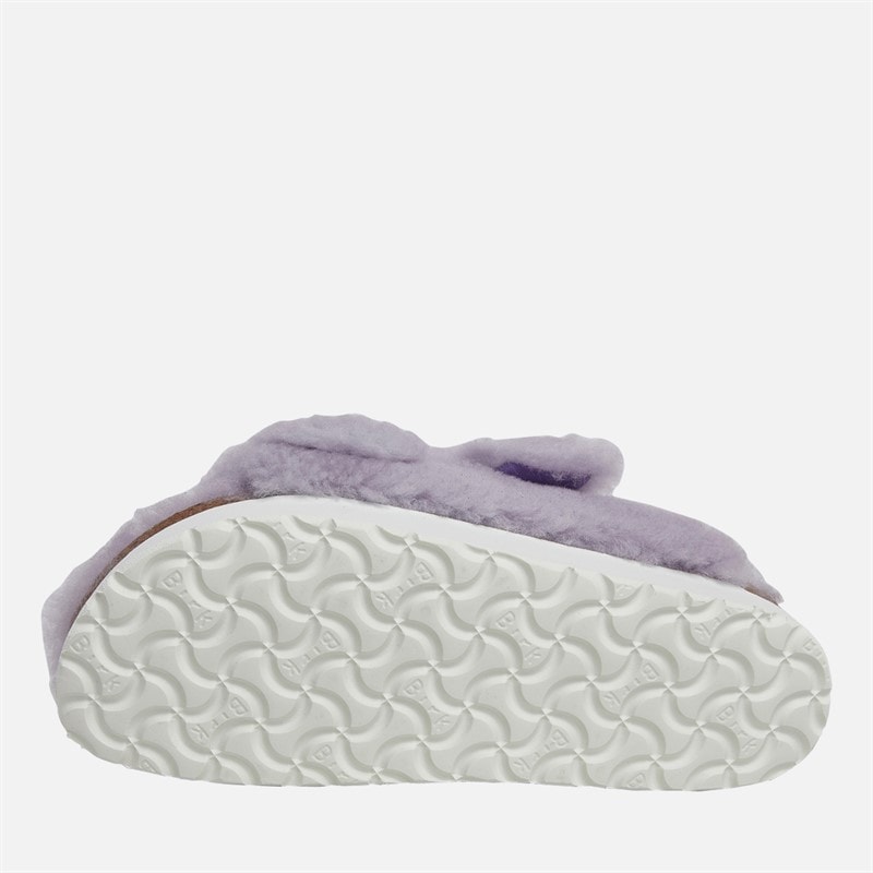 Dame arizona sandaler med stor spænde, platform og dobbelte stropper Purple Fog - Billede 2