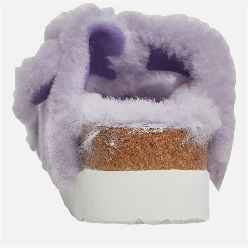 Dame arizona sandaler med stor spænde, platform og dobbelte stropper Purple Fog - Billede 3