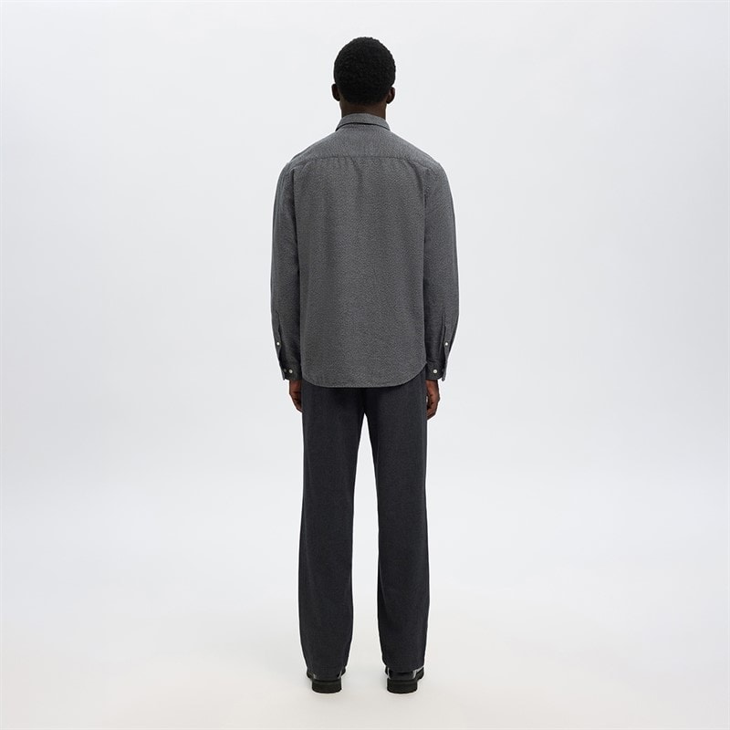 Herre claus noah brush twist skjorte grå Grey Flannel - Billede 3