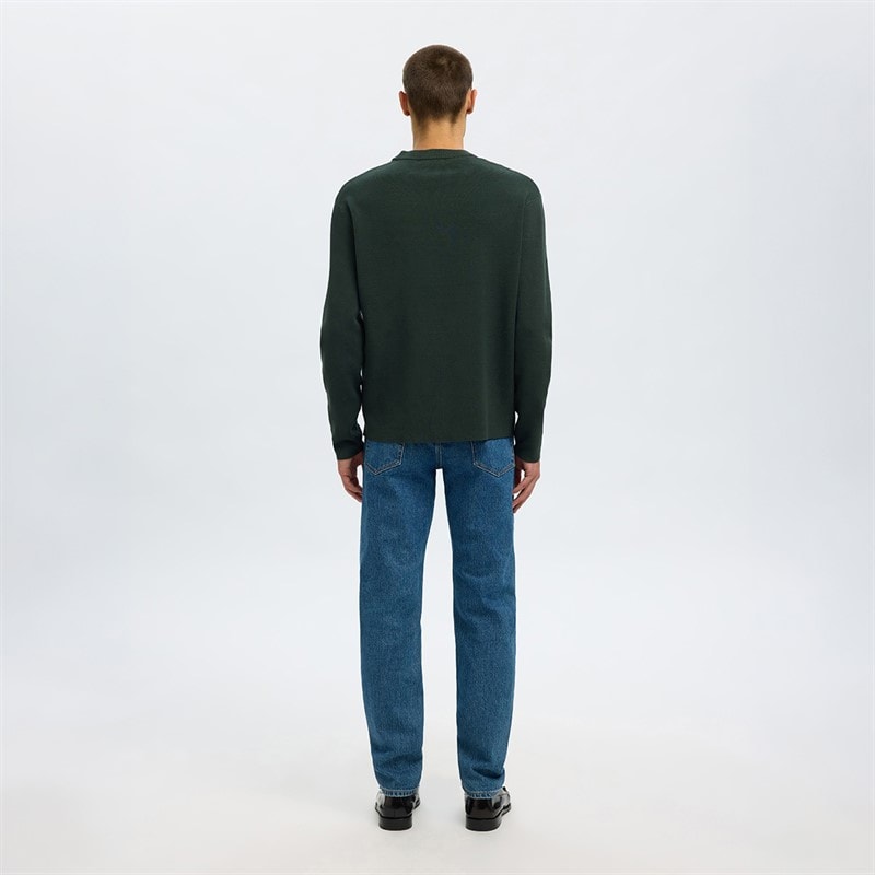 Herre teller rundhalset sweater Deep Forest - Billede 3