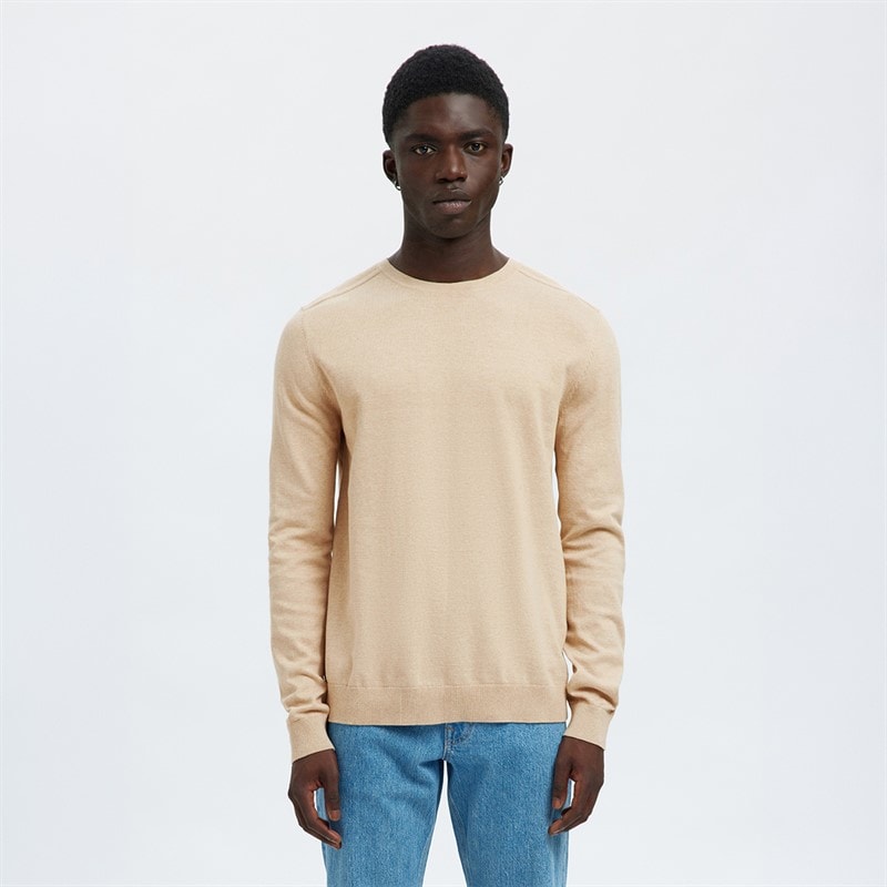 Herre berg rundhalset sweater Oatmeal - Billede 1