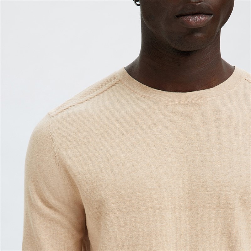 Herre berg rundhalset sweater Oatmeal - Billede 4