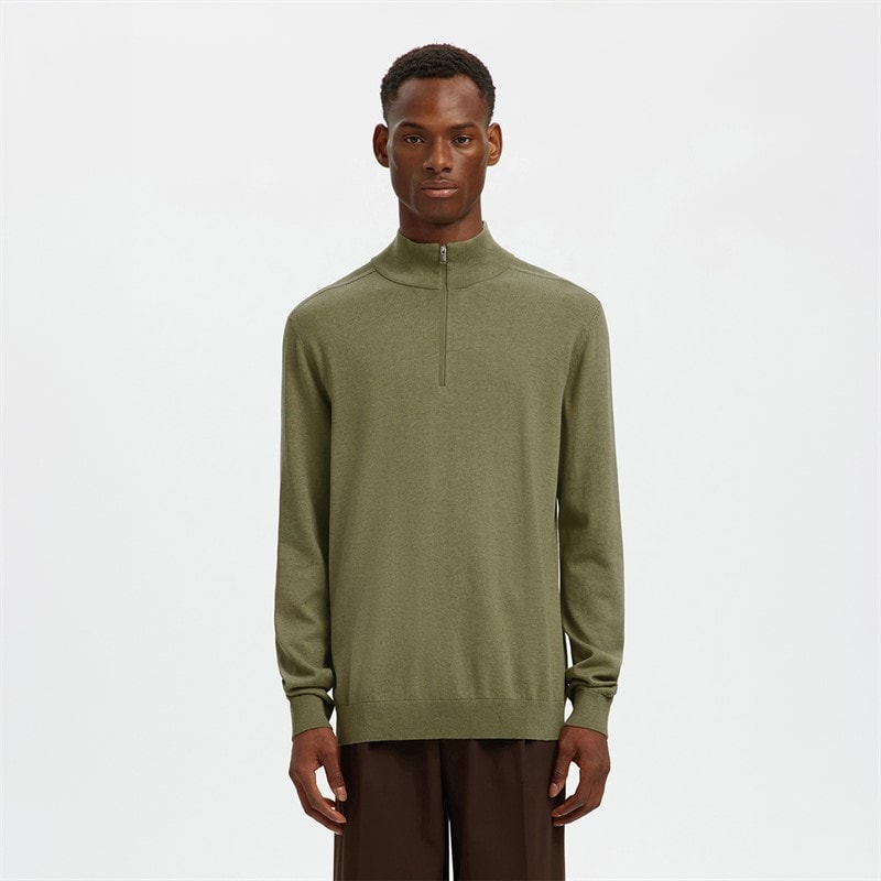 Herre berg half zip jumper Deep Lichen Green - Billede 1