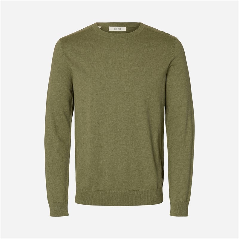 Herre berg rundhalset sweater Deep Lichen Green - Billede 1