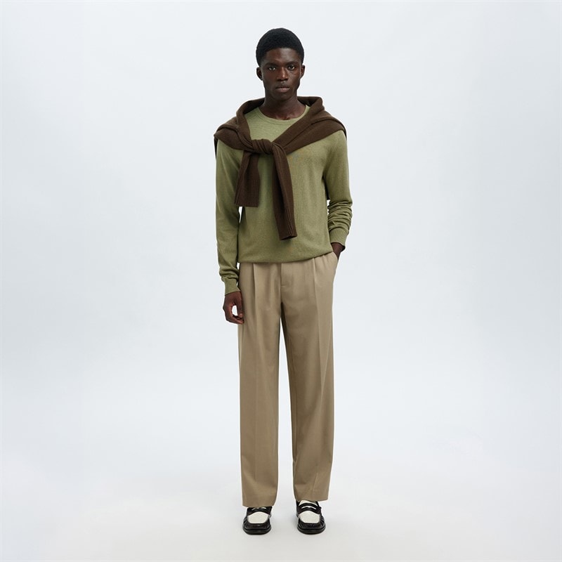 Herre berg rundhalset sweater Deep Lichen Green - Billede 2