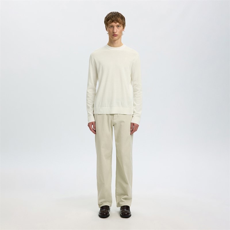 Herre torino rundhalset sweater Egret - Billede 2