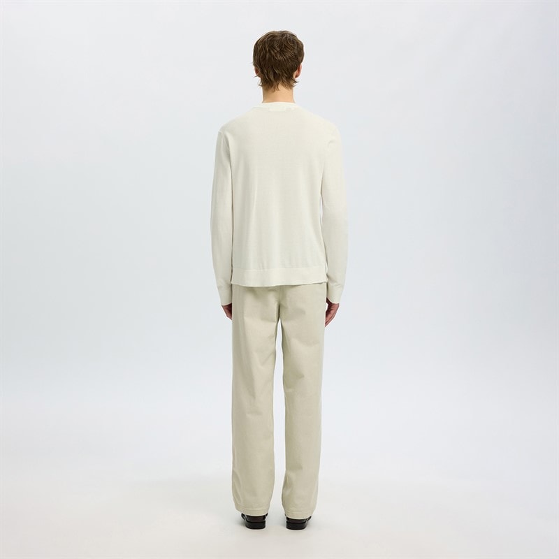 Herre torino rundhalset sweater Egret - Billede 3