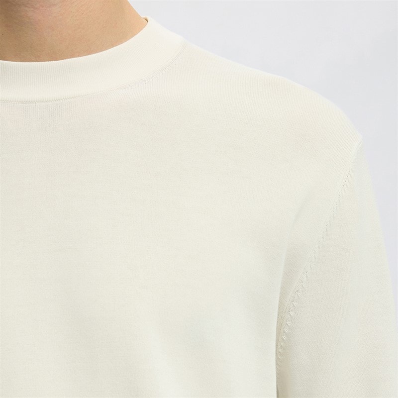 Herre torino rundhalset sweater Egret - Billede 4