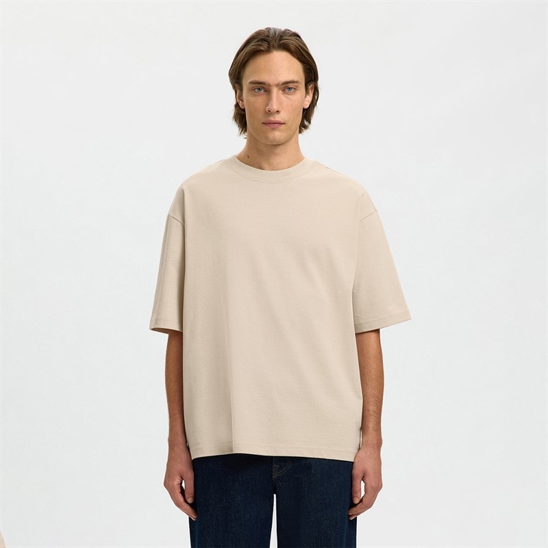 Herre aspen t-shirt Oatmeal - Billede 1