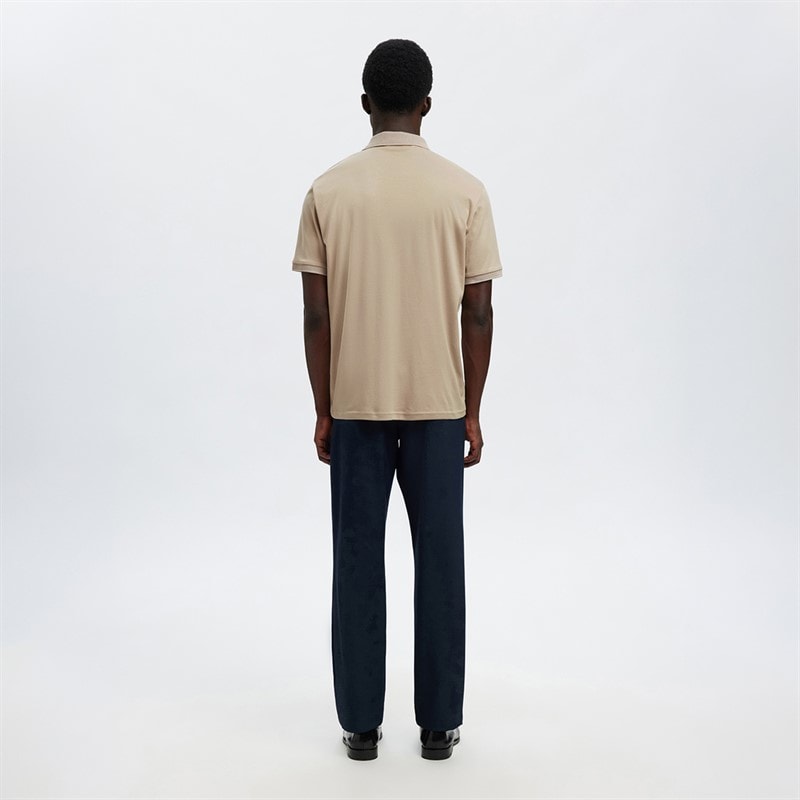 Herre fave button polo-shirt Oatmeal - Billede 3