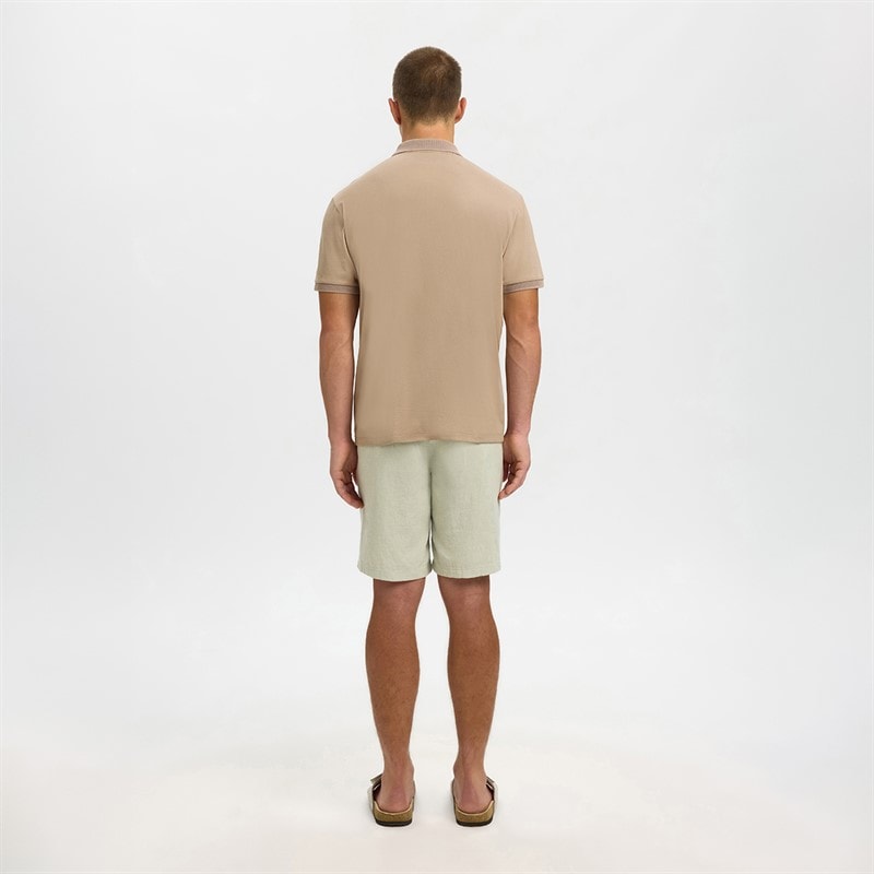 Herre fave zip polo-shirt Savannah Tan - Billede 3