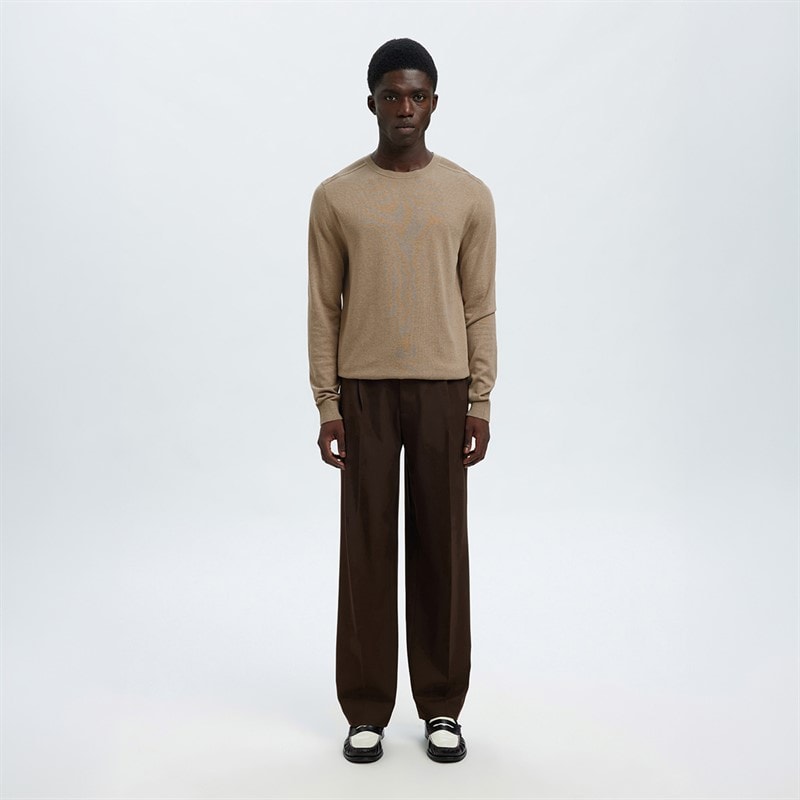 Herre berg rundhalset sweater Savannah Tan - Billede 2