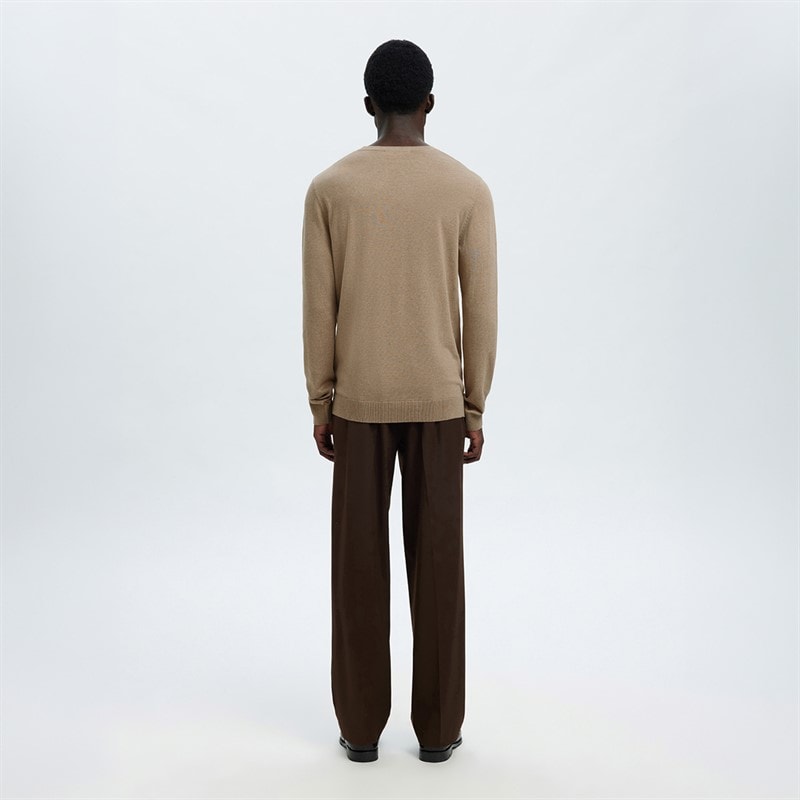 Herre berg rundhalset sweater Savannah Tan - Billede 3