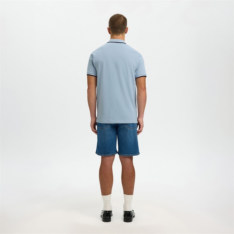 Herre slim atlas polo-shirt Dusty Blue - Billede 3