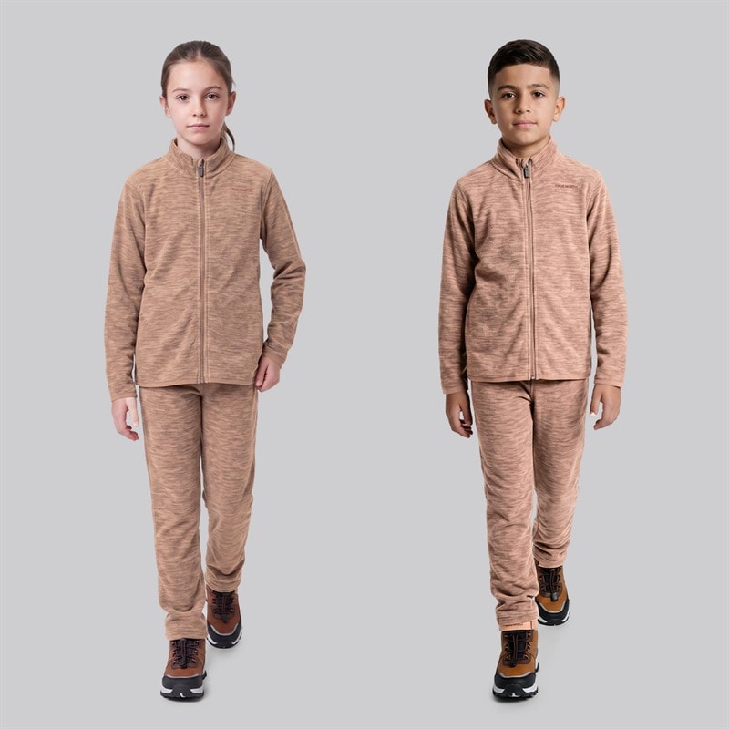 True North Junior sæt m.fleece - Bark Melange