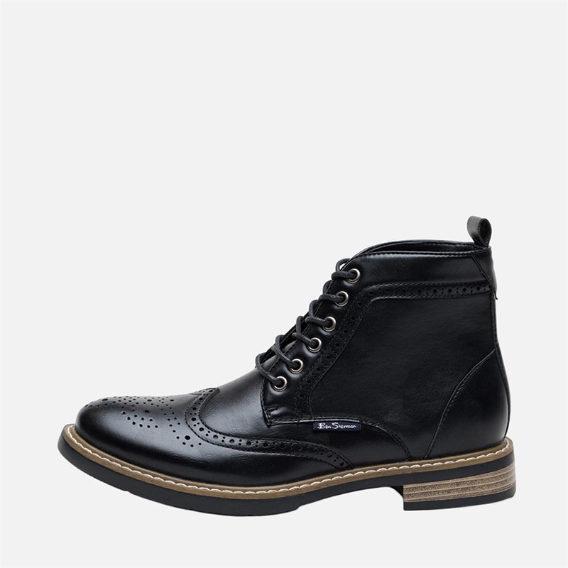 Herre templeton brogue-støvler Sort - Billede 1