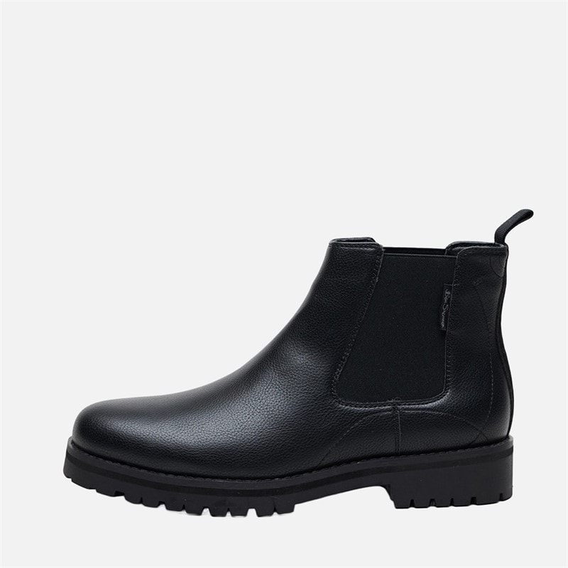 Herre chesterley chelsea-støvler Sort Grain/Sort Sole - Billede 1