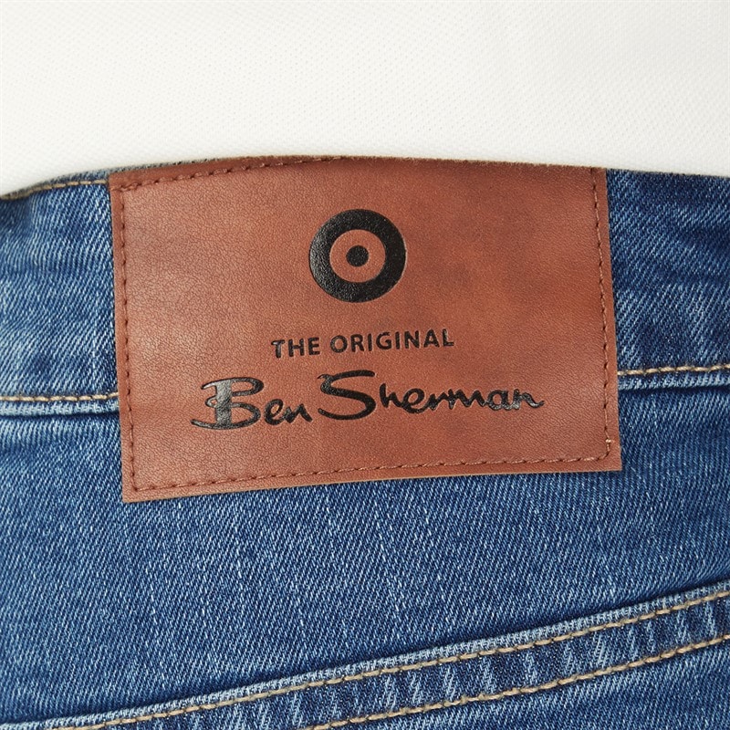 Herre slim fit jeans Navy Overdye - Billede 3