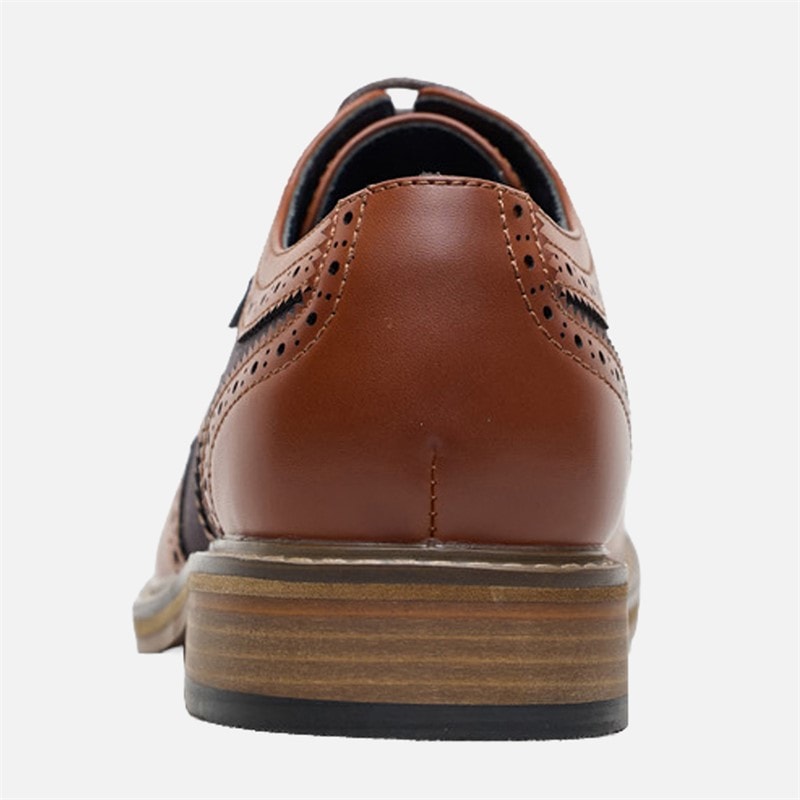 Herre terrence oxford brogue sko Tan Burnish/Marineblå - Billede 4