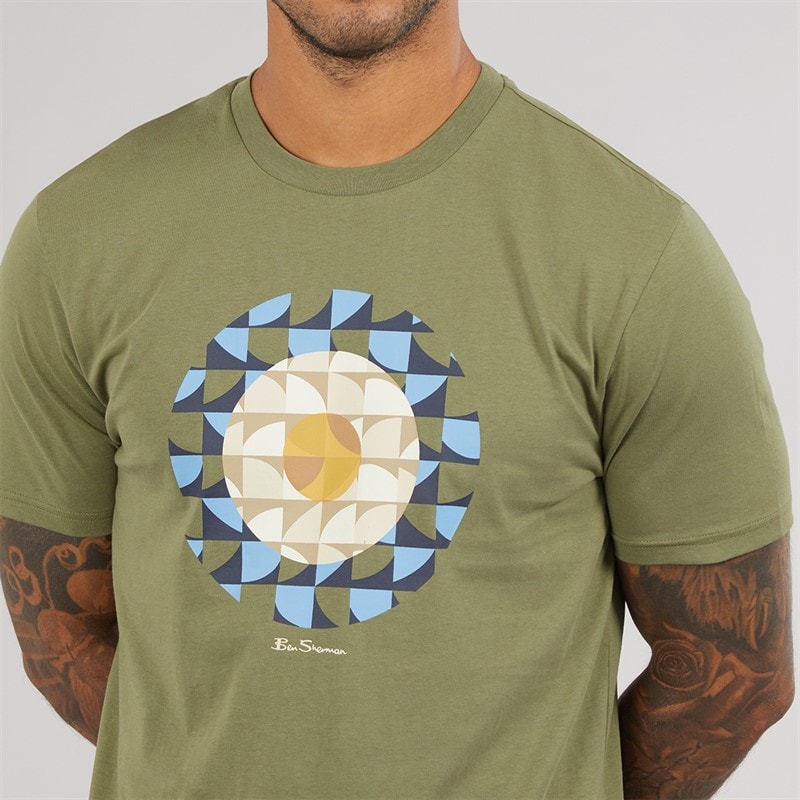 Herre geo target t-shirt Litchen Green - Billede 3