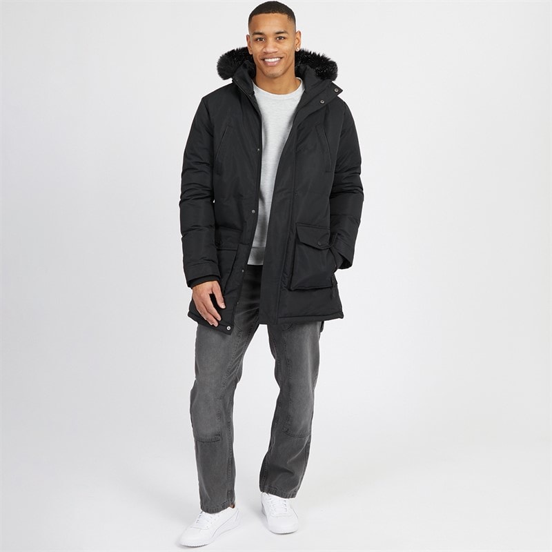 Herre jethrow tech lang parka Sort - Billede 3