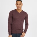 Herre celestial v-hals jumper Burgundy Mix
