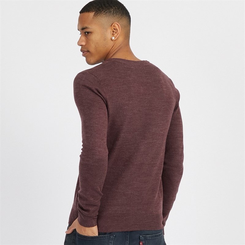 Herre celestial v-hals jumper Burgundy Mix - Billede 2
