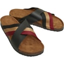 Herre marvin cross remsandaler Sort/Dunkelrot/Gold