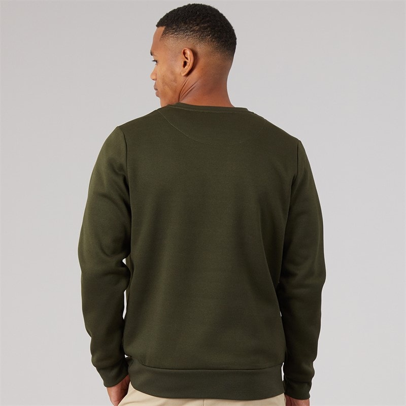 Herre retina sweatshirts med rund hals Khaki - Billede 2