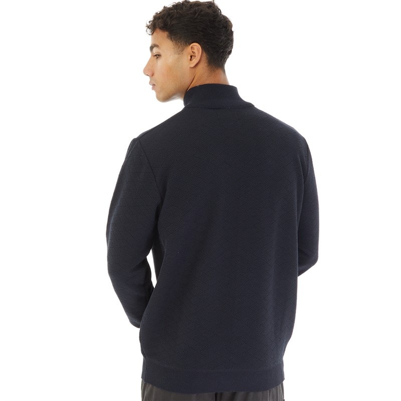 Herre agassi 1/4 lynlås sweater Navy - Billede 2