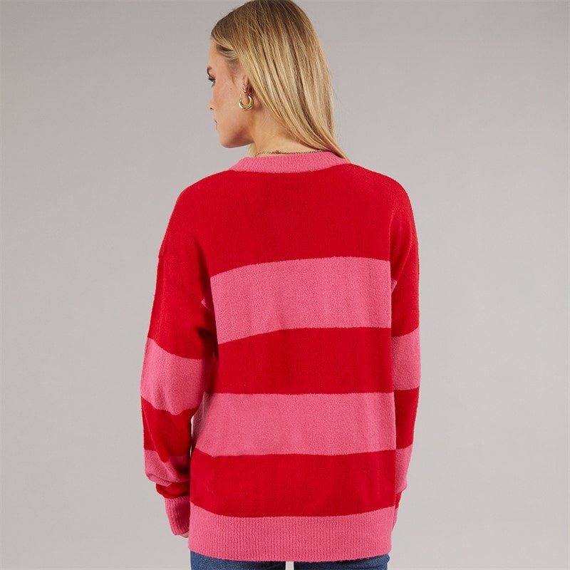 Dame jule lys trøje Rouge/Pink Stripe - Billede 2