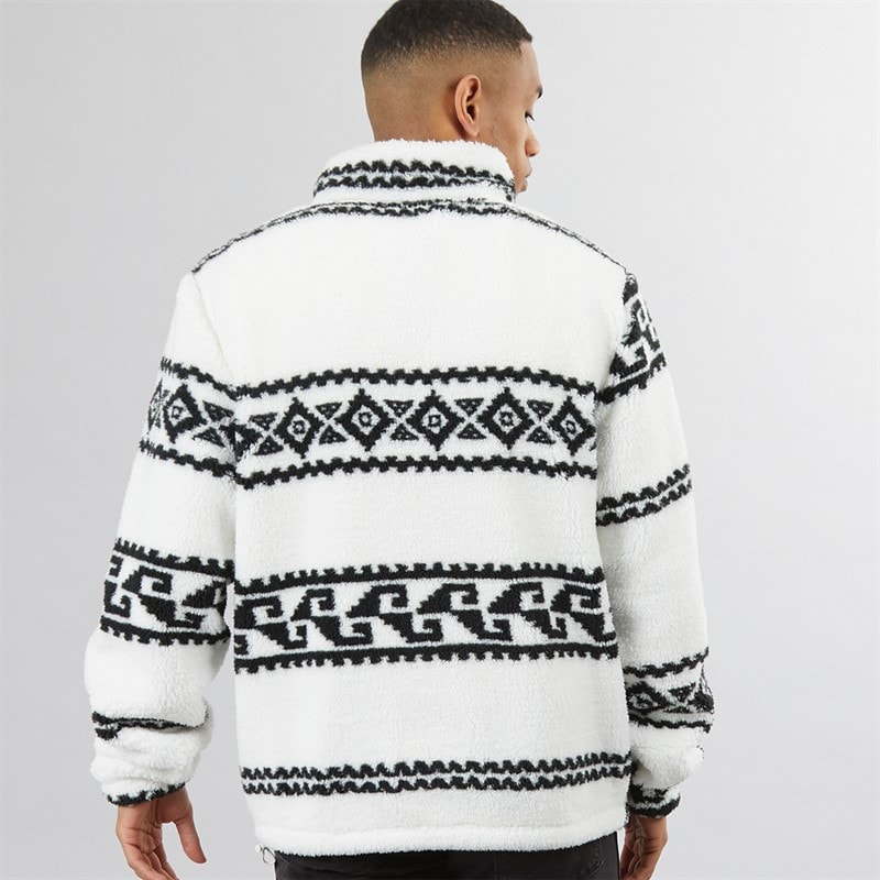 Herre powelton 1/4 zip fleece Optic White/Jet Black - Billede 2