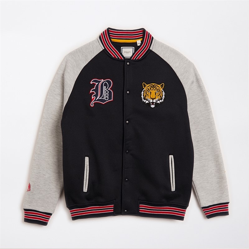 Drenge baseball bomberjakke Navy/Hellgrau Meliert - Billede 1