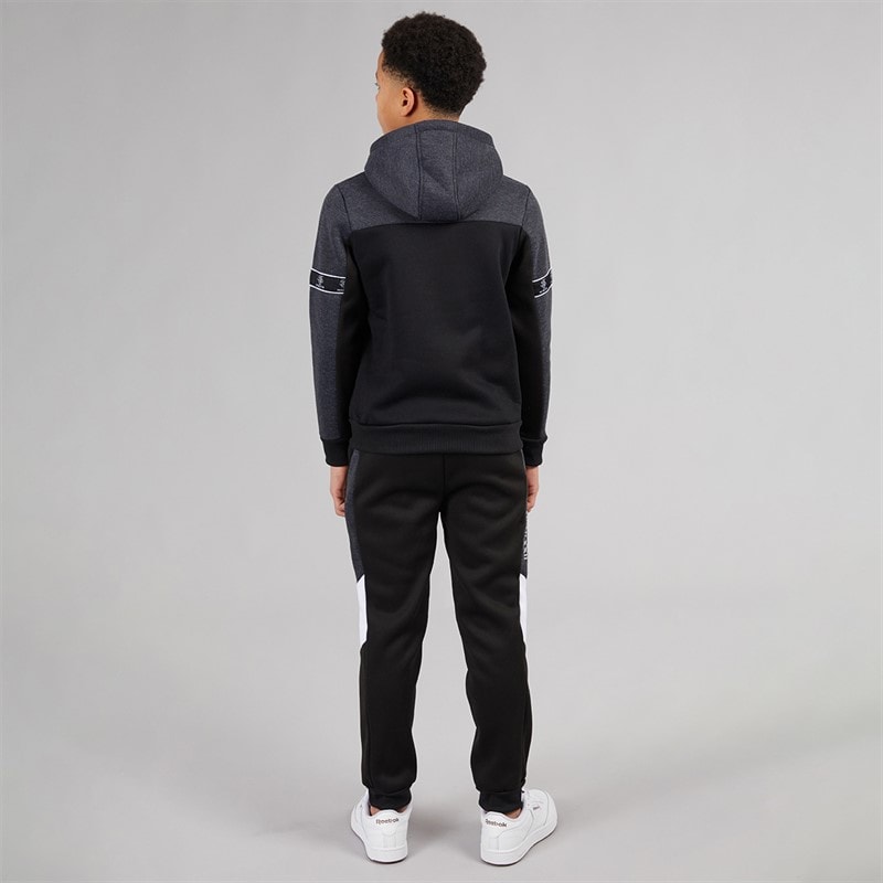 Drenge farveblok træningsdragt Dark Charcoal Marl/Sort - Billede 2