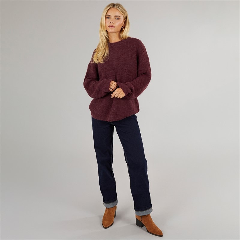 Dame val rullekravejumper Aubergine - Billede 3
