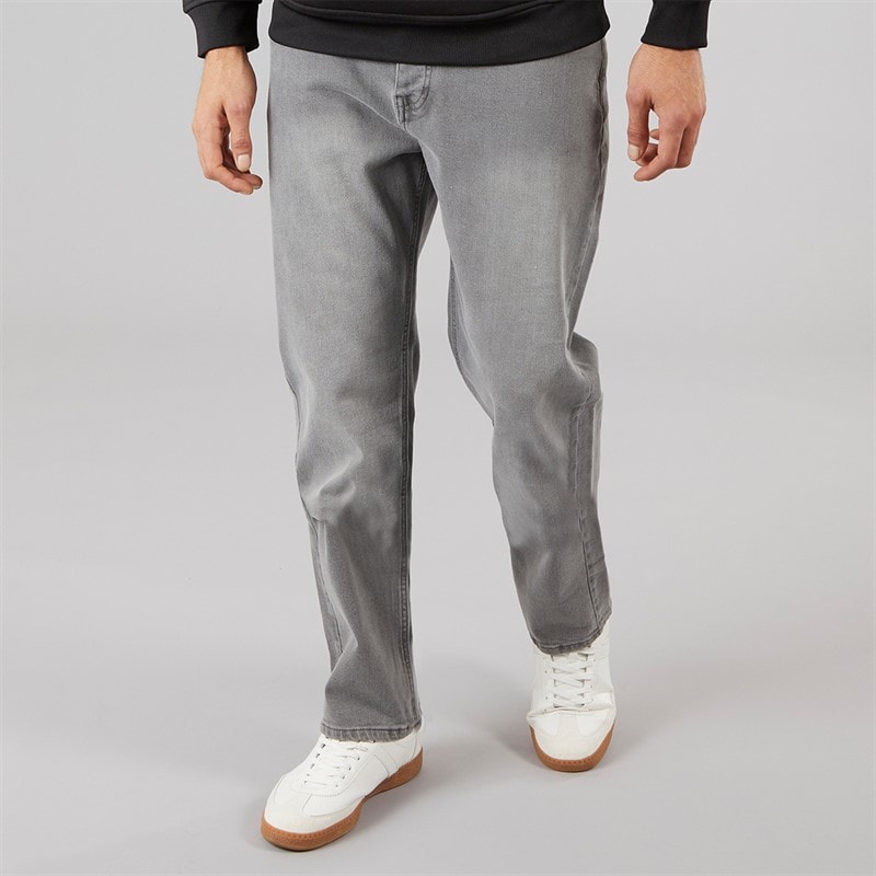 Herre straight fit denimjeans Greywash - Billede 1