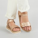 Dame pantha ankelrem platformsandaler Rose Gold Metallic