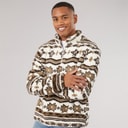 Herre lykins 1/4 lynlås fleece Cream/Multi