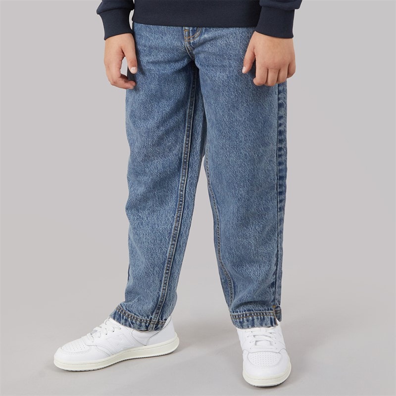 Drenge pitch løstsiddende jeans Mid Blue - Billede 1