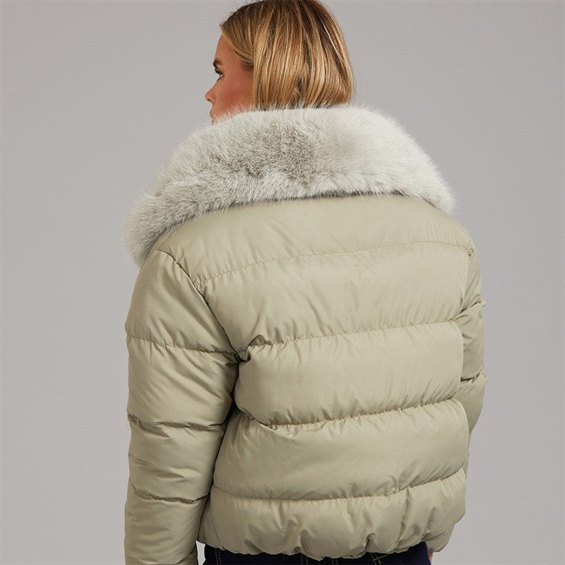 Dame riha kort vatteret jakke Sage Green - Billede 3