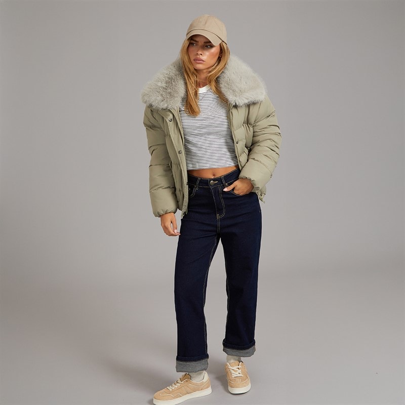 Dame riha kort vatteret jakke Sage Green - Billede 4