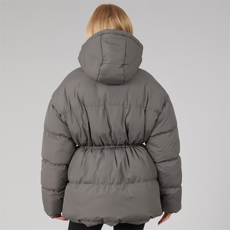 Dame zia kort pufferjakke Charcoal - Billede 2