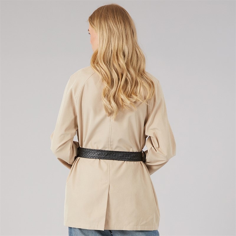 Dame alania kort trenchcoat Taupe - Billede 2