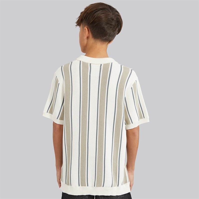 Brave Soul Drenge rialto poloshirt - Cream/Hellgrøn/Mid Green - Billede 2